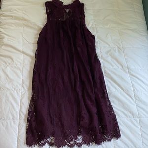 Plum lace dress